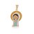 PINGENTE NOSSA SENHORA DE FÁTIMA AURA BANHADO A OURO 18K COLORIDO EM RESINA - Imagem 1