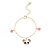 PULSEIRA INFANTIL PANDA COM FLORZINHAS COLORIDOS EM RESINA - Imagem 1