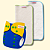 Kit Fralda Ecológica | Coleção Fraldadinhos com 2 Absorventes Toalha melton com toque seco de 4 e 6 camadas - Imagem 13