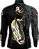 Camisa de Pesca Tamba Preto com Verde Play Pesca by Rafinha Minhoca com Proteção Solar Uv50+ - Imagem 2