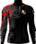 Camisa de Pesca Tamba Preto com Vermelho Play Pesca by Rafinha Minhoca com Proteção Solar Uv50+ - Imagem 1