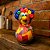 Galinha Decorativa em Cabaça com Bobs Coloridos e Lenço – 10 a 12cm - Imagem 3