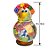 Galinha Decorativa em Cabaça com Bobs Coloridos e Lenço – 13 a 15cm - Imagem 2