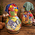 Galinha Decorativa em Cabaça com Bobs Coloridos e Lenço – 13 a 15cm - Imagem 5