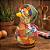 Galinha Decorativa em Cabaça com Bobs Coloridos e Lenço – 13 a 15cm - Imagem 7