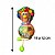 Galinha Decorativa com Bobs, Pernas e Lenço – Cabaça 10–12cm - Imagem 2