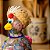 Galinha Caipira Artesanal Cabaça, Pernas e Chapéu Palha (10 a 12cm) - Imagem 5