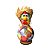 Galo Caipira Cabaça Artesanal Chapéu Palha Decoração 10-12cm - Imagem 1