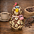 Galinha em Cabaça Artesanal Cantinho do Café - 13 a 15cm - Imagem 3