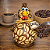 Galo em Cabaça Artesanal Cantinho do Café - 13 a 15cm - Imagem 3