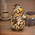 Galo em Cabaça Artesanal Cantinho do Café - 13 a 15cm - Imagem 4