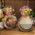 Porta Ovos Galinha Artesanal de Cabaça com Lenço e Flor - 26 a 29cm - Imagem 4