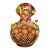 Porta Ovos Galinha Artesanal de Cabaça com Lenço e Flor - 26 a 29cm - Imagem 1