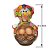 Porta Ovos Galinha Artesanal de Cabaça com Lenço e Bobs - 26 a 29cm - Imagem 2