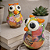 Coruja Decorativa em Cabaça Artesanal Pequena - 07 a 09cm - Imagem 5