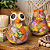 Coruja Decorativa em Cabaça Artesanal (13-15cm) - Imagem 4