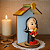 Imagem Santa Rita de Cássia em Biscuit no Oratório de MDF 12cm - Imagem 4