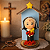 Imagem Santa Rita de Cássia em Biscuit no Oratório de MDF 12cm - Imagem 3
