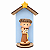 Imagem de Santo Antônio com Menino Jesus em Biscuit Artesanal no Oratório MDF 12cm - Imagem 1