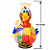 Galinha Decorativa em Cabaça Chef de Cozinha Gourmet Artesanal 10 a 12 cm - Imagem 2