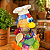 Galinha Decorativa em Cabaça Chef de Cozinha Gourmet Artesanal 10 a 12 cm - Imagem 5