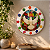 Divino Espírito Santo de Parede em Cabaça com Pomba e Flores de Biscuit – 20cm - Imagem 3