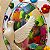 Divino Espírito Santo de Parede em Cabaça com Pomba e Flores de Biscuit – 20cm - Imagem 6