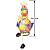 Galo de Cabaça Gourmet Chef de Cozinha c/ Pernas – 10 a 12 cm - Imagem 2