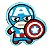 Almofada Formato Super Herói Capitão América Da Marvel - Imagem 1