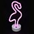 Luminária Abajur Led Rosa Neon Flamingo Enfeite Decoração 29cm - Imagem 2
