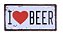 Placa Decorativa I love Beer Eu Amo Cerveja - Imagem 1