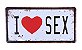 Placa Decorativa I love Sex - Imagem 1