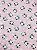 Tricoline Pandas fundo rosa bebê Dohler  ( 0,50 m x 1,40 m ) - Imagem 2