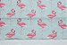 Tricoline Flamingos Fundo Azul  ( 0,50 m x 1,40 m ) - Imagem 2