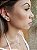 Brinco Ear Cuff com Pedras Geométricas Colors e Piercing Fake Banhado em Ouro 18K - Imagem 2