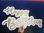 Placa Decoração Aniversário Happy Birthday Dourado Painel 60x40cm - Imagem 2