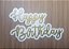 Placa Decoração Aniversário Happy Birthday Dourado Painel 60x40cm - Imagem 5