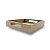 Bandeja MDF Cru C/ furação alça - 22x22x6cm - Imagem 1