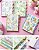 CADERNO CAPA DURA FLORAL PETS LISTEN - UN CORES DIVERSAS - Imagem 1