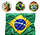 LENÇO MULTIUSO CETIM BANDEIRA BRASIL - 85 X 85 CM - Imagem 1