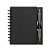 CADERNETA PLASTICA COM CANETA PRETO FOSCO COD 39111 P - Imagem 1