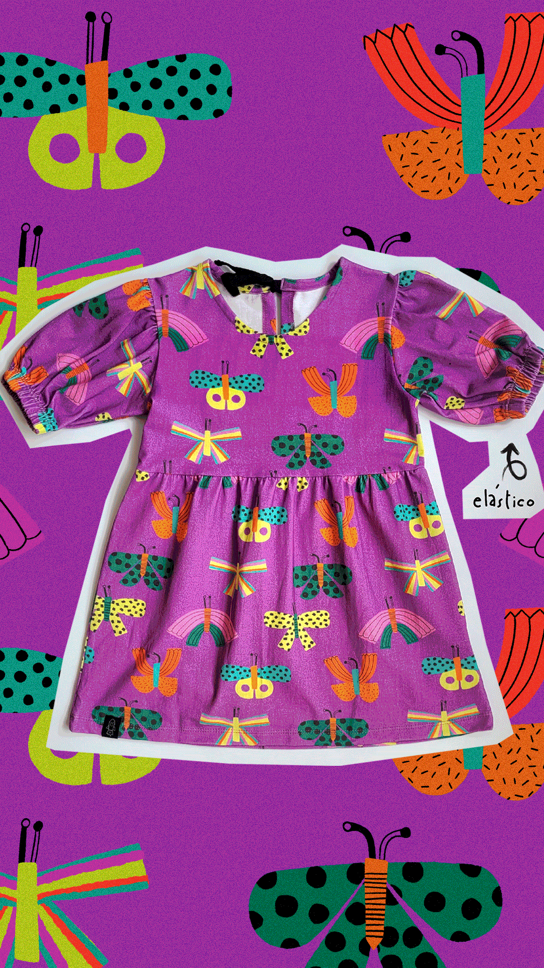 Vestido Manga Bufante Borbô - Imagem 1