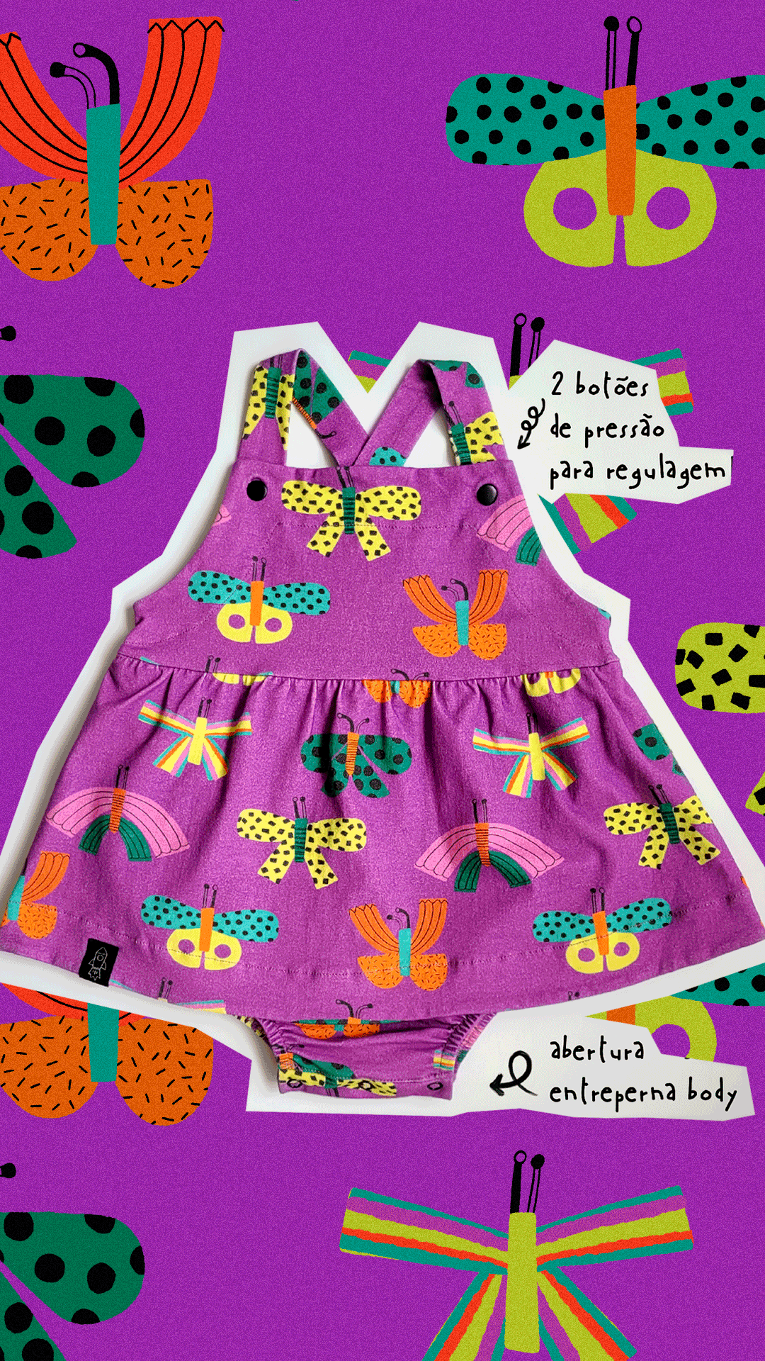 Vestido Body Jardineira Borbô - Imagem 1