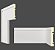 Rodapé e Guarnição Branco em MDF 10cm com friso fino 1003 - preço por barra com 15mm de espessura e 2,40 metros lineares * - Imagem 1