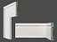 Rodapé e Guarnição Branco em MDF 10cm com friso moderno 181002 MDF ULTRA - preço da barra 1,80 metros lineares * - Imagem 1