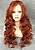 Peruca Sintética Lace Front Premium Ruiva Ondulada - Imagem 1