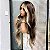 Wig Jade Loiro Bege com raiz esfumada castanho médio - Imagem 5