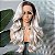 FULL LACE FRONT JADE CINZA PLATINADO COM RAIZ ESCURA ESFUMADA 13 X 6 - Imagem 1