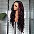 FULL LACE FRONT KÁTIA PRETA COM MECHAS VINHO 13 x 6 - Imagem 7