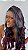 FULL LACE FRONT KÁTIA PRETA COM MECHAS VINHO 13 x 6 - Imagem 5